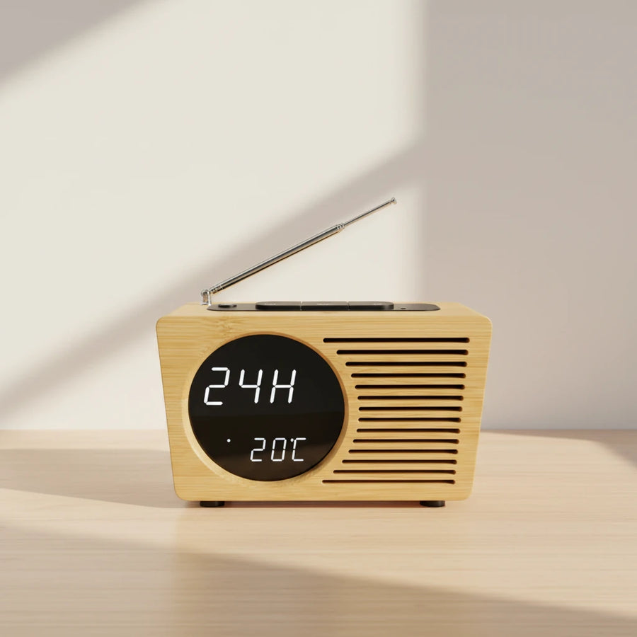 Radio réveil bois FM