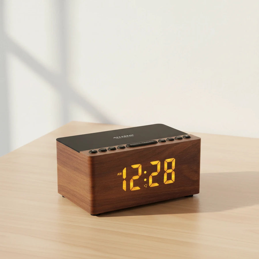 Radio réveil bois à induction