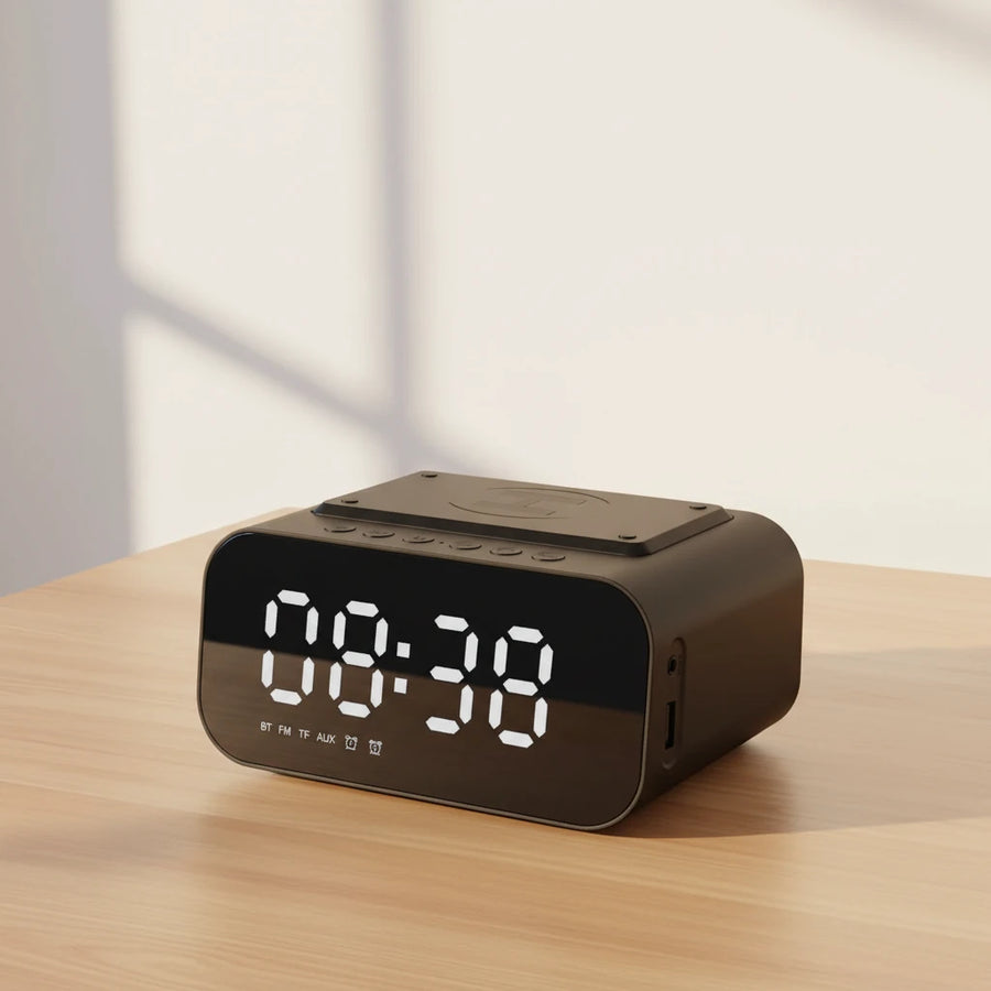 Radio réveil chargeur induction de chevet