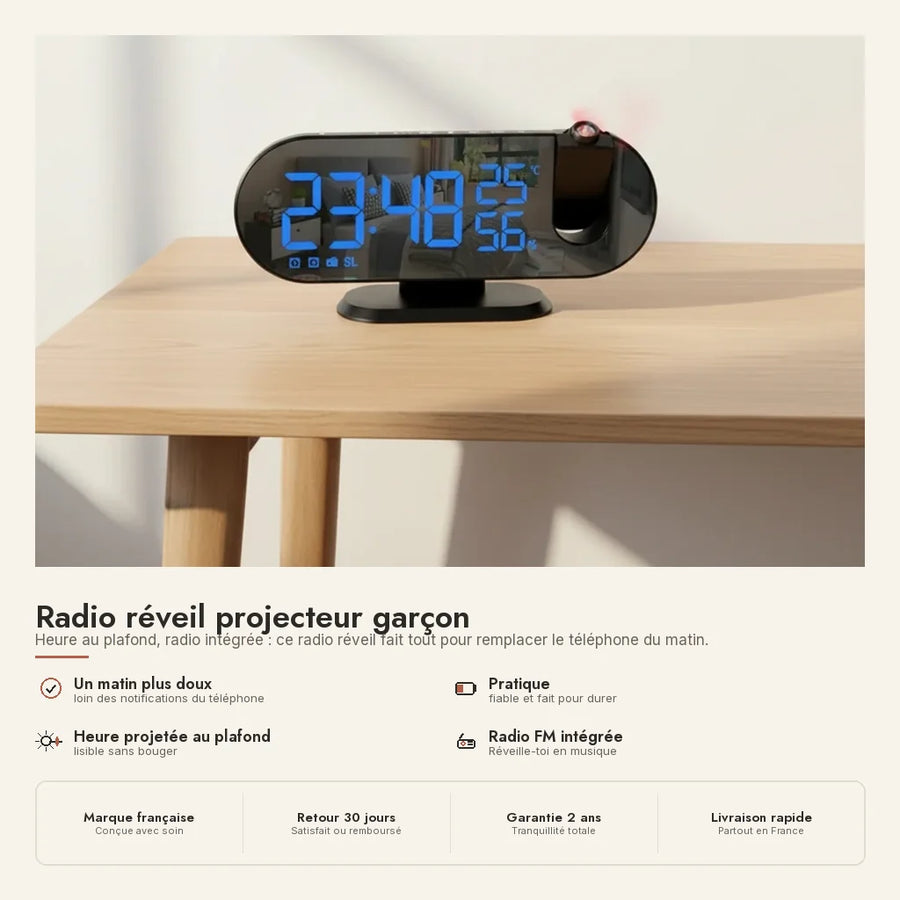 Radio réveil projecteur garçon