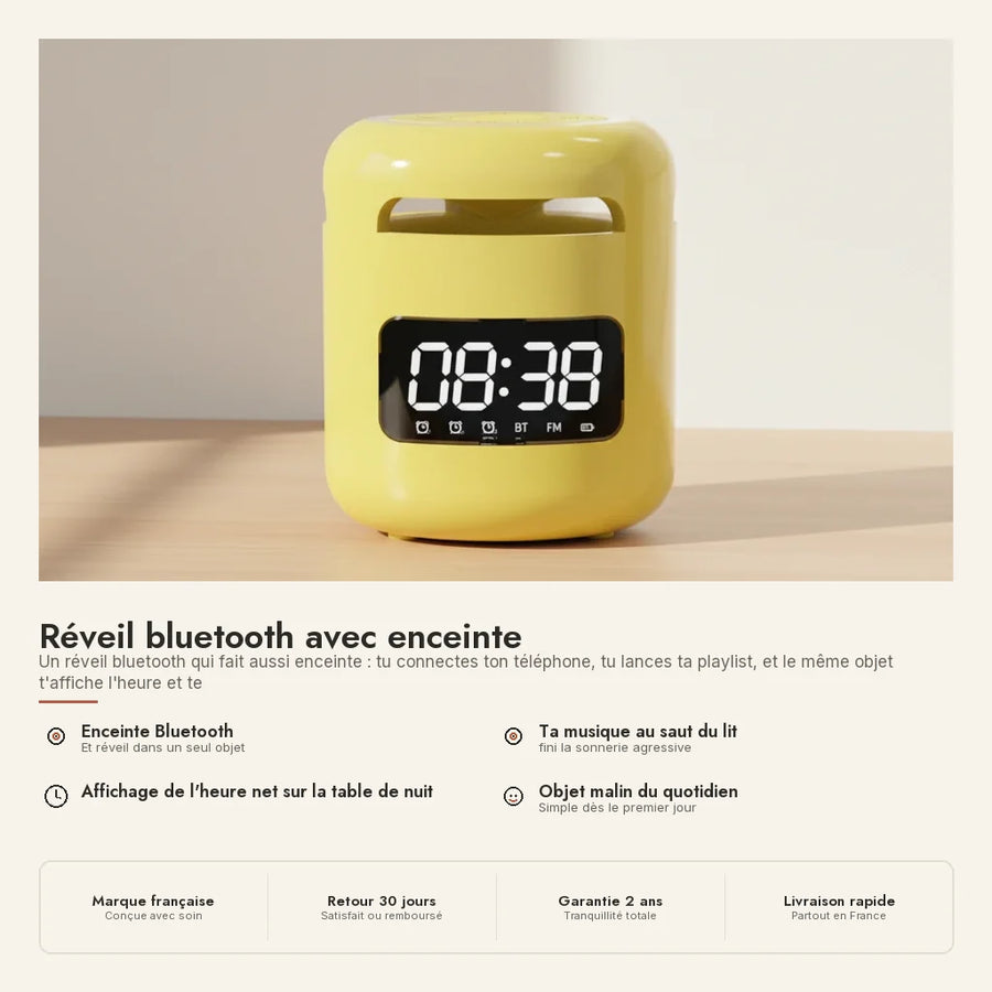 Réveil bluetooth avec enceinte