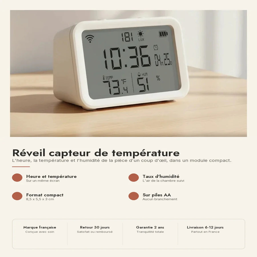 Réveil capteur de température