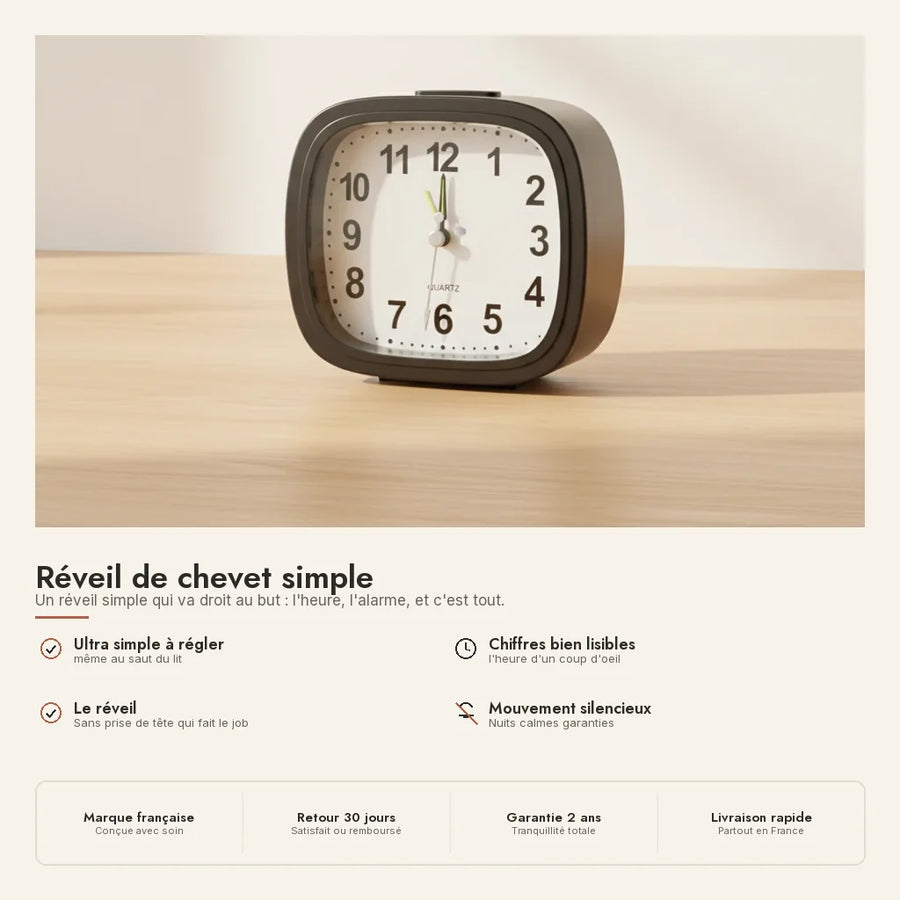 Réveil de chevet simple