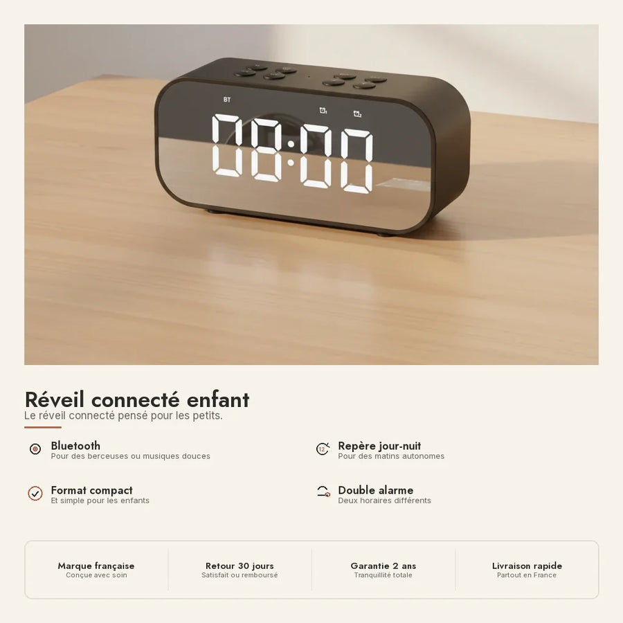 Réveil connecté enfant multicolore