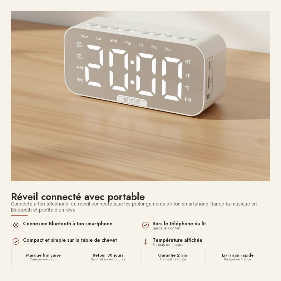 Réveil connecté avec portable