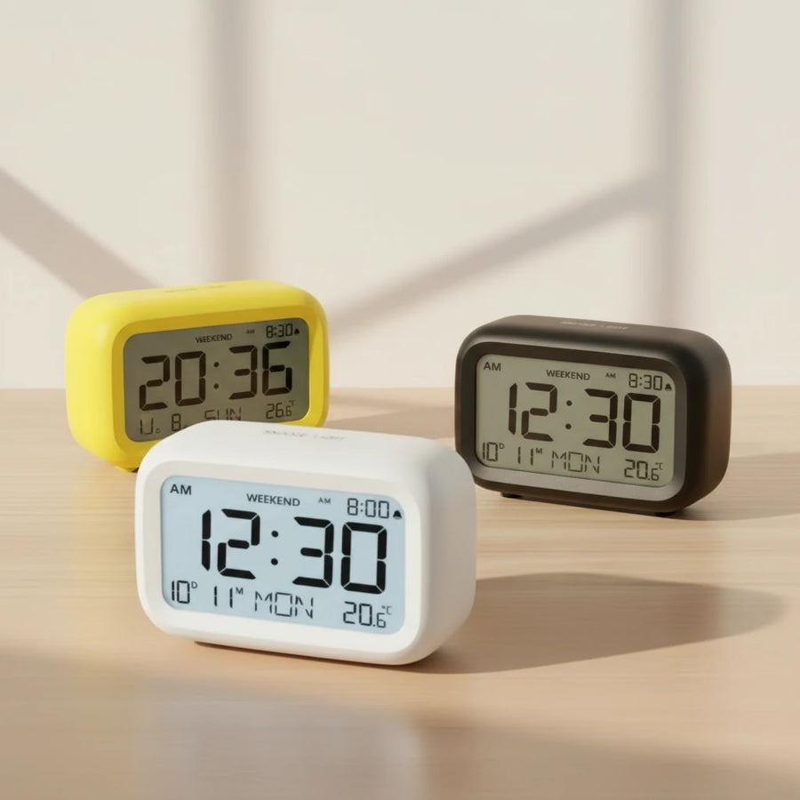 Réveil digital à calendrier, affichage net