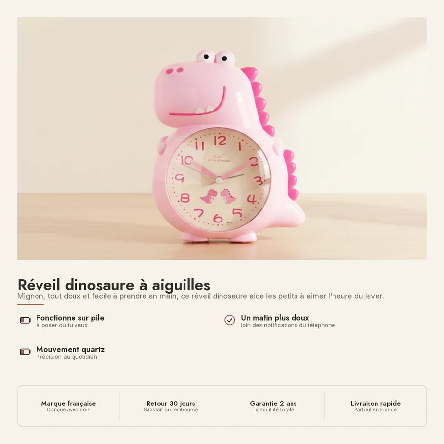 Réveil dinosaure à aiguilles