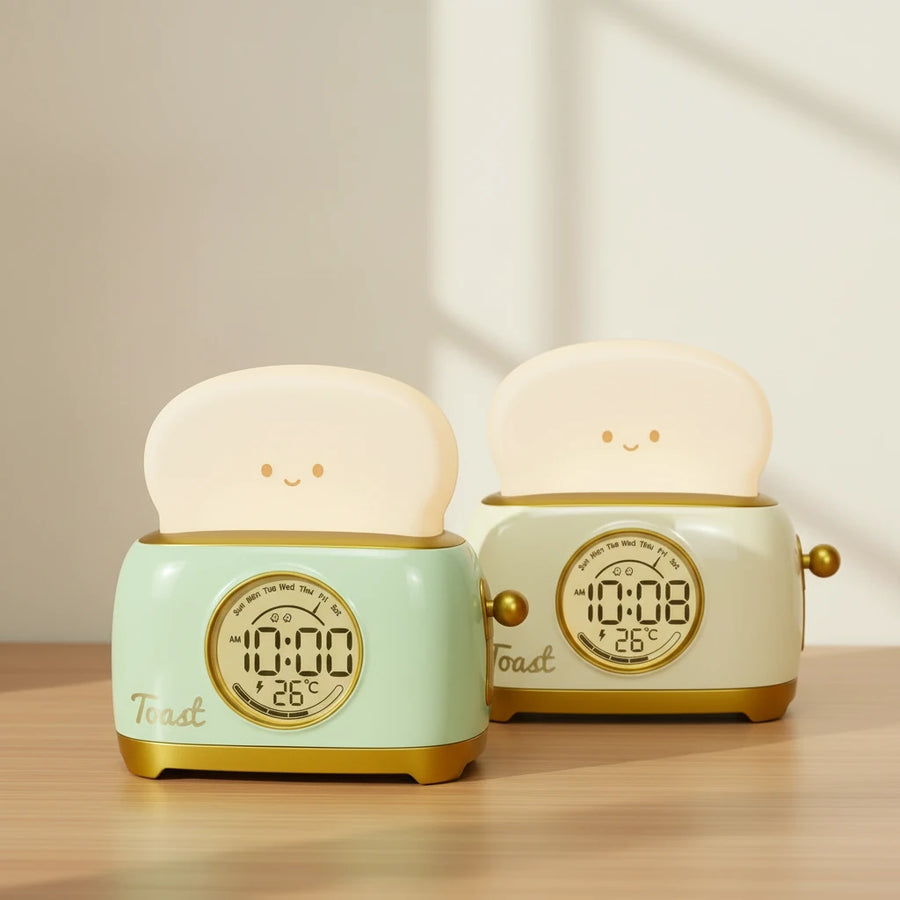 Réveil enfant lumineux vert & jaune