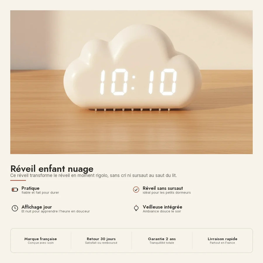 Réveil enfant nuage