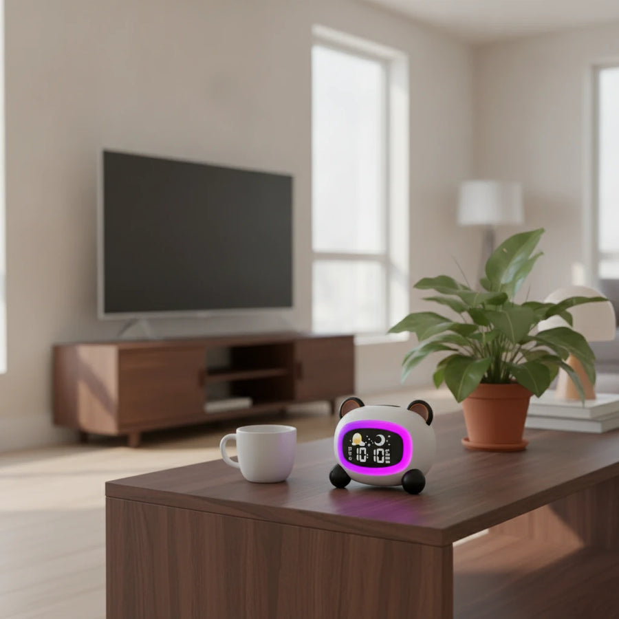 Réveil enfant panda lumineux RGB