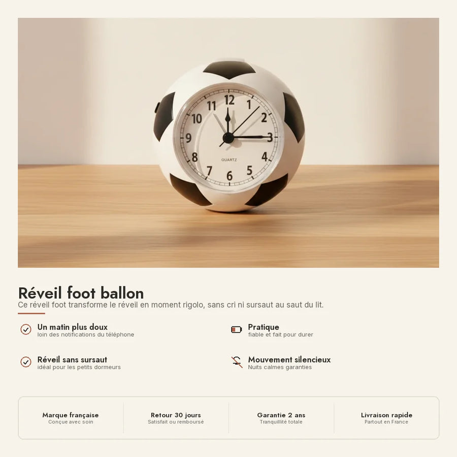 Réveil foot ballon