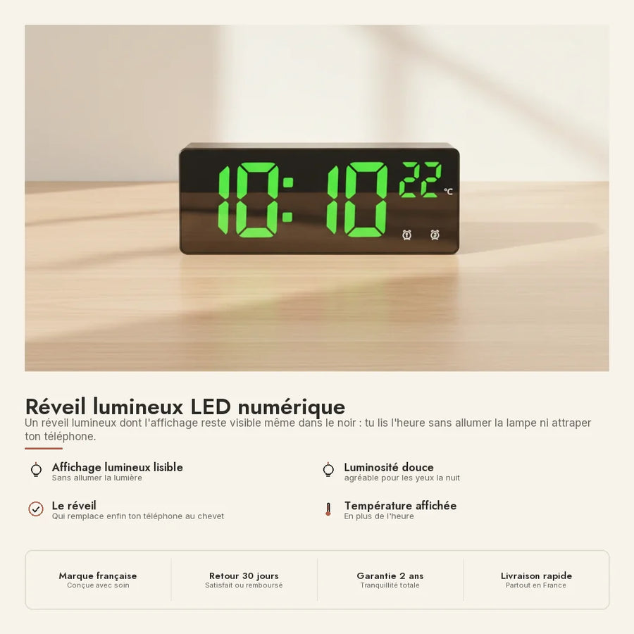 Réveil numérique LED