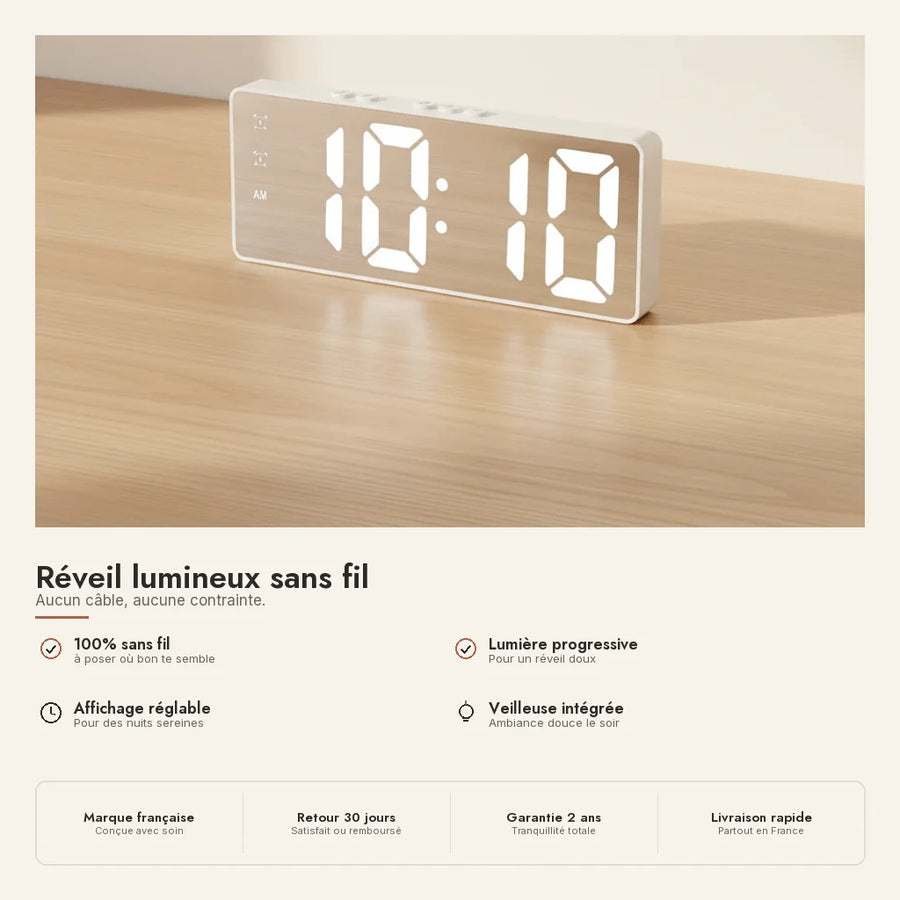 Réveil lumineux sans fil