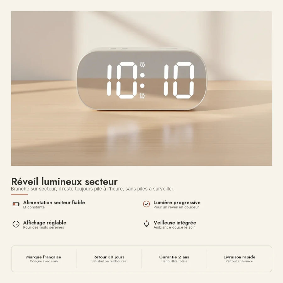 Réveil lumineux secteur