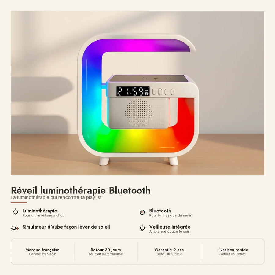 Réveil luminothérapie Bluetooth