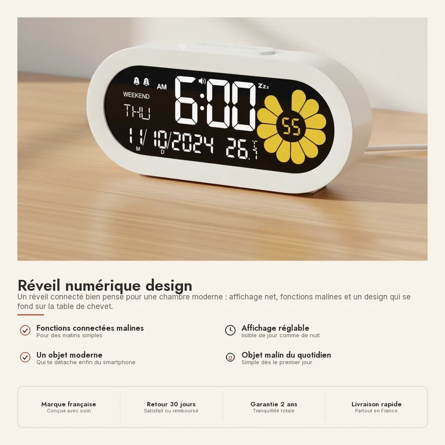 Réveil numérique design