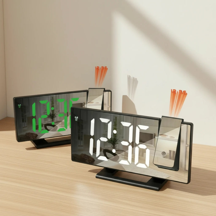 Réveil projecteur plafond avec miroir