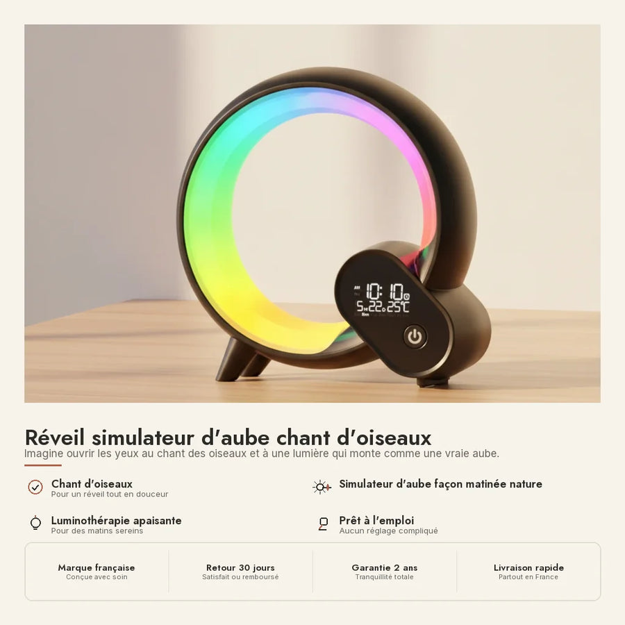 Réveil simulateur d'aube chant d'oiseaux
