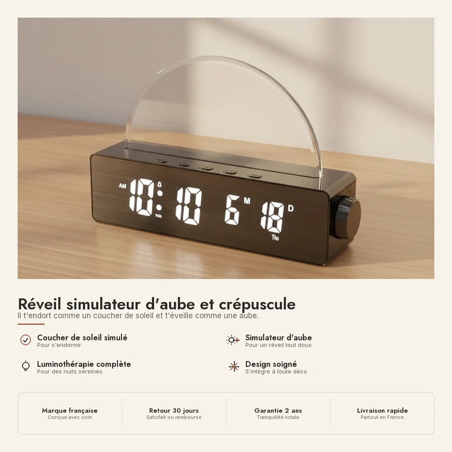 Réveil simulateur d'aube et crépuscule