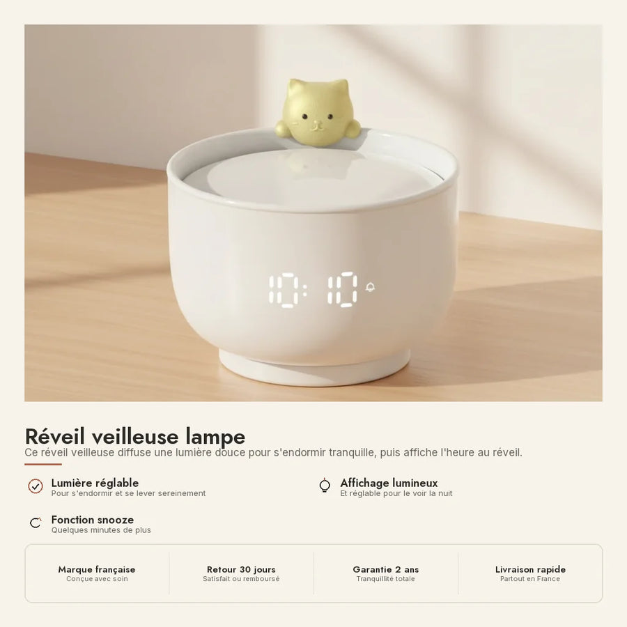 Réveil veilleuse lampe