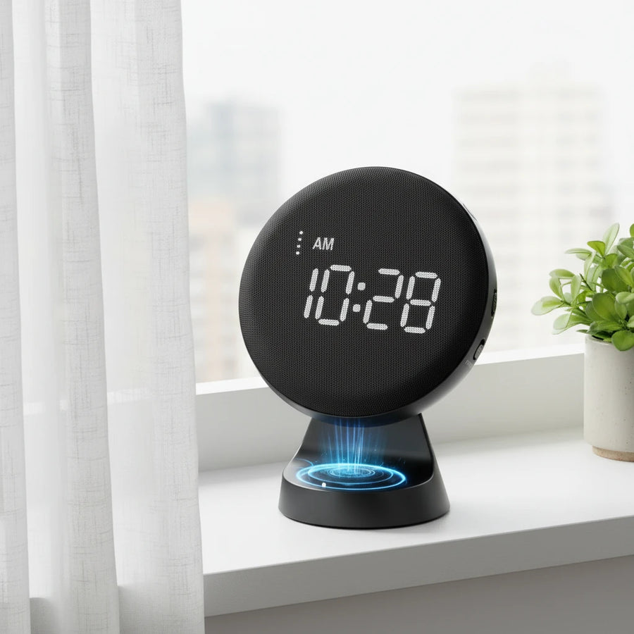 Réveil vibrant puissant à recharge sans fil