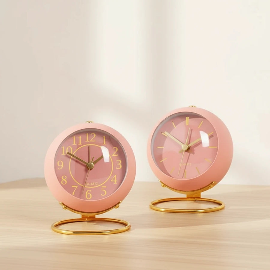 Réveil vintage rose