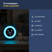 Le réveil accompagne le coucher, la nuit, le lever et la sieste
