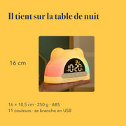 Dimensions du réveil, 16 cm de large