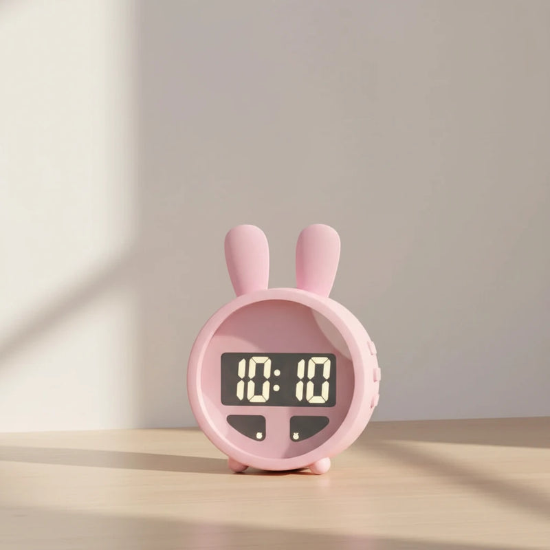 Réveil enfant lapin rond