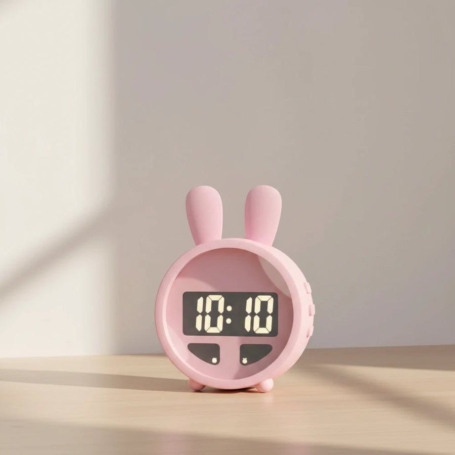 Réveil enfant lapin rond
