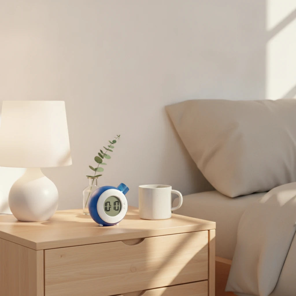 Horloge à eau — en situation dans la chambre