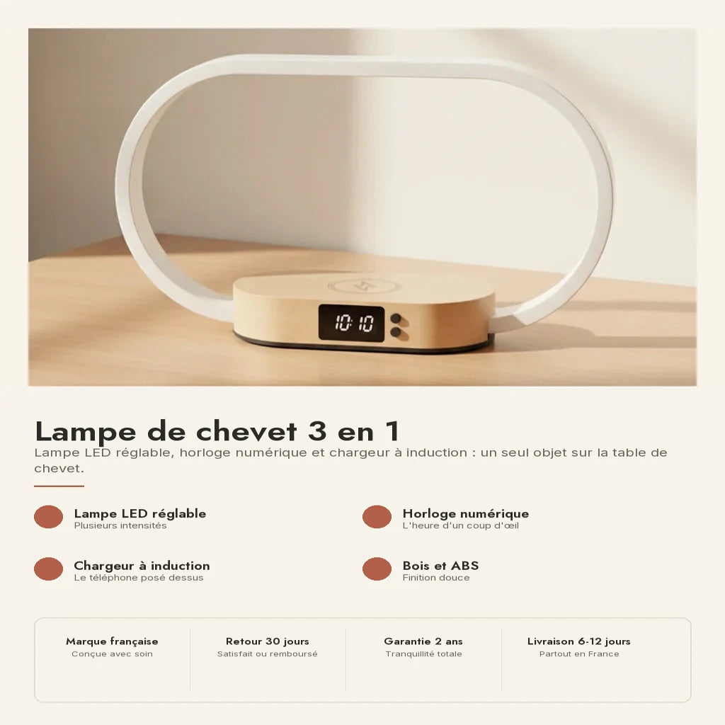 Lampe de chevet 3 en 1 — en situation