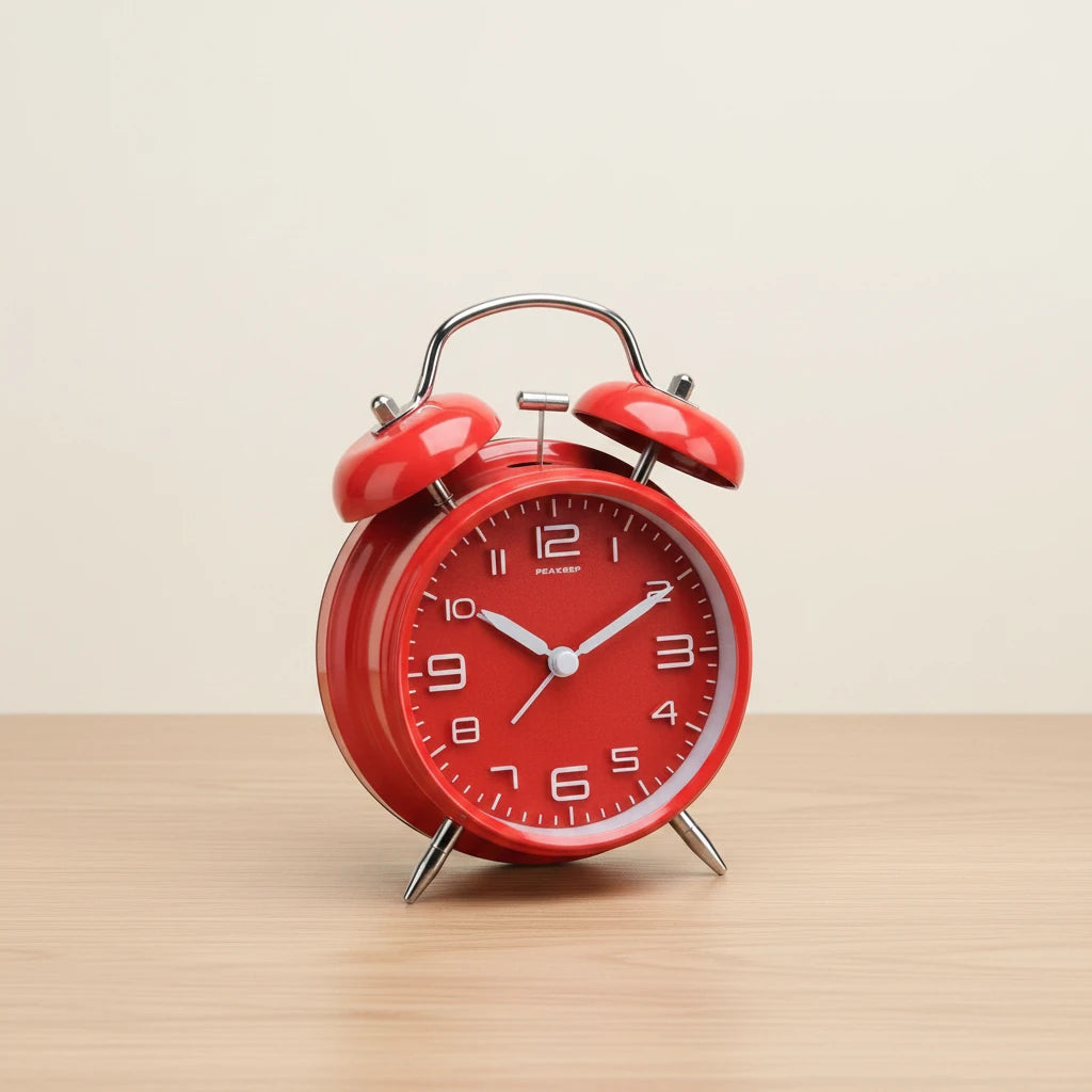 Réveil vintage rouge