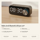 Radio réveil Bluetooth LED jour nuit