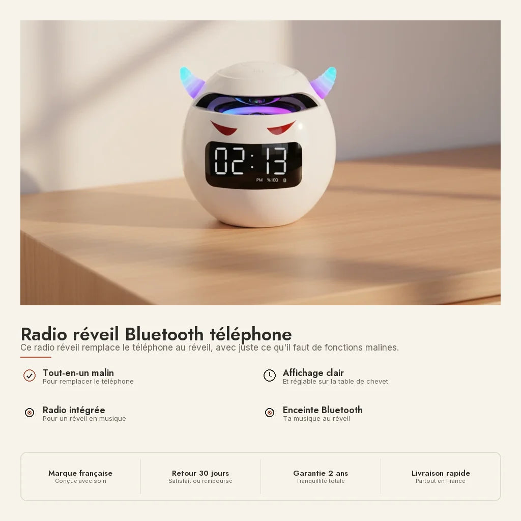 Radio réveil Bluetooth téléphone — en situation