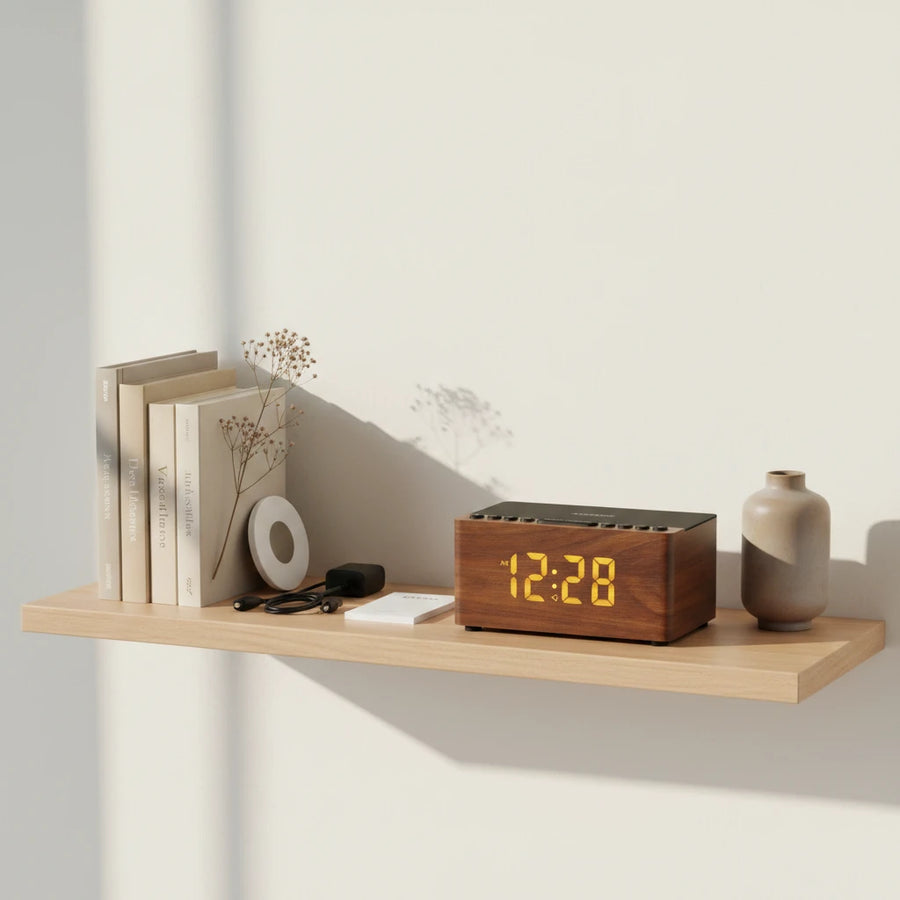Radio réveil bois à induction