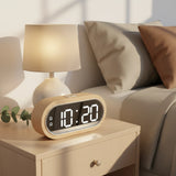 Radio réveil bois LED