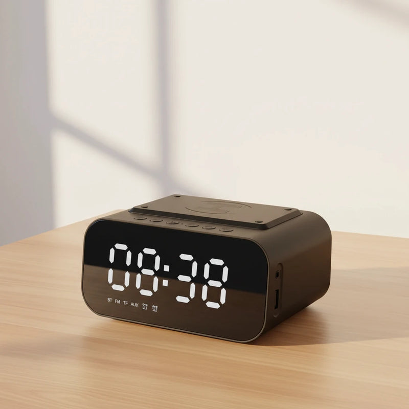 Radio réveil chargeur induction de chevet