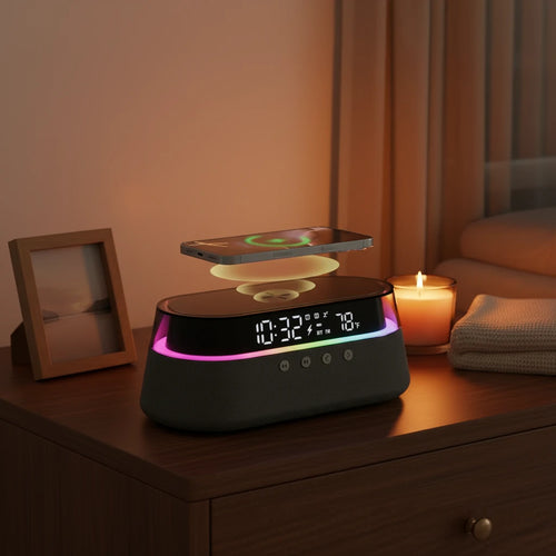 Radio réveil avec chargeur téléphone — vue détaillée