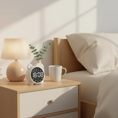 Radio réveil Bluetooth connecté — vue détaillée