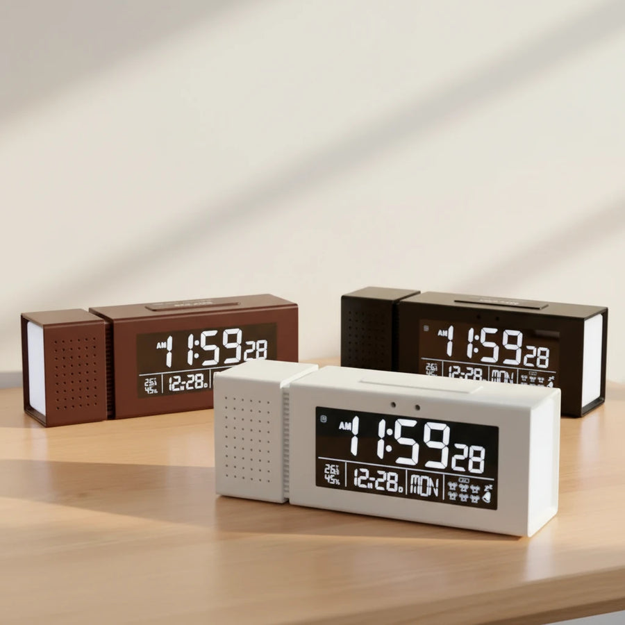 Radio réveil lumineux barre, enceinte veilleuse