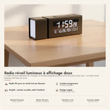 Radio réveil lumineux barre, enceinte veilleuse