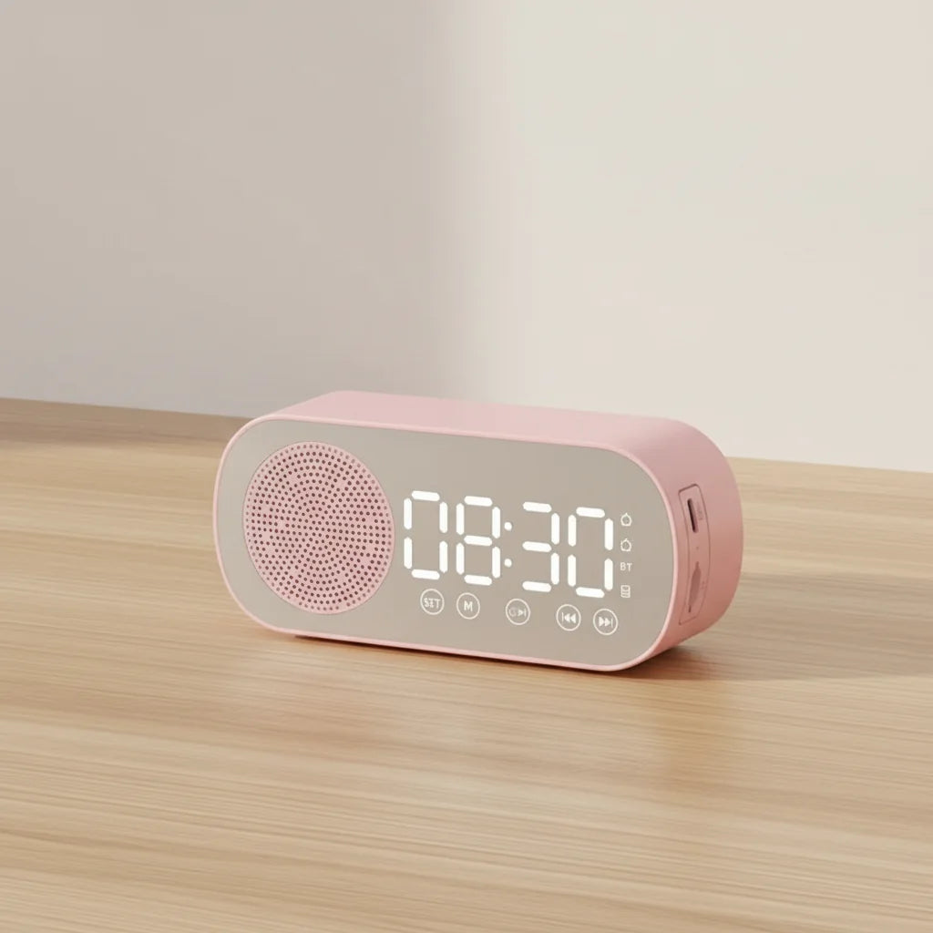 Radio réveil numérique — Rose
