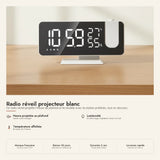 Radio réveil projecteur blanc
