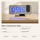 Radio réveil projecteur design