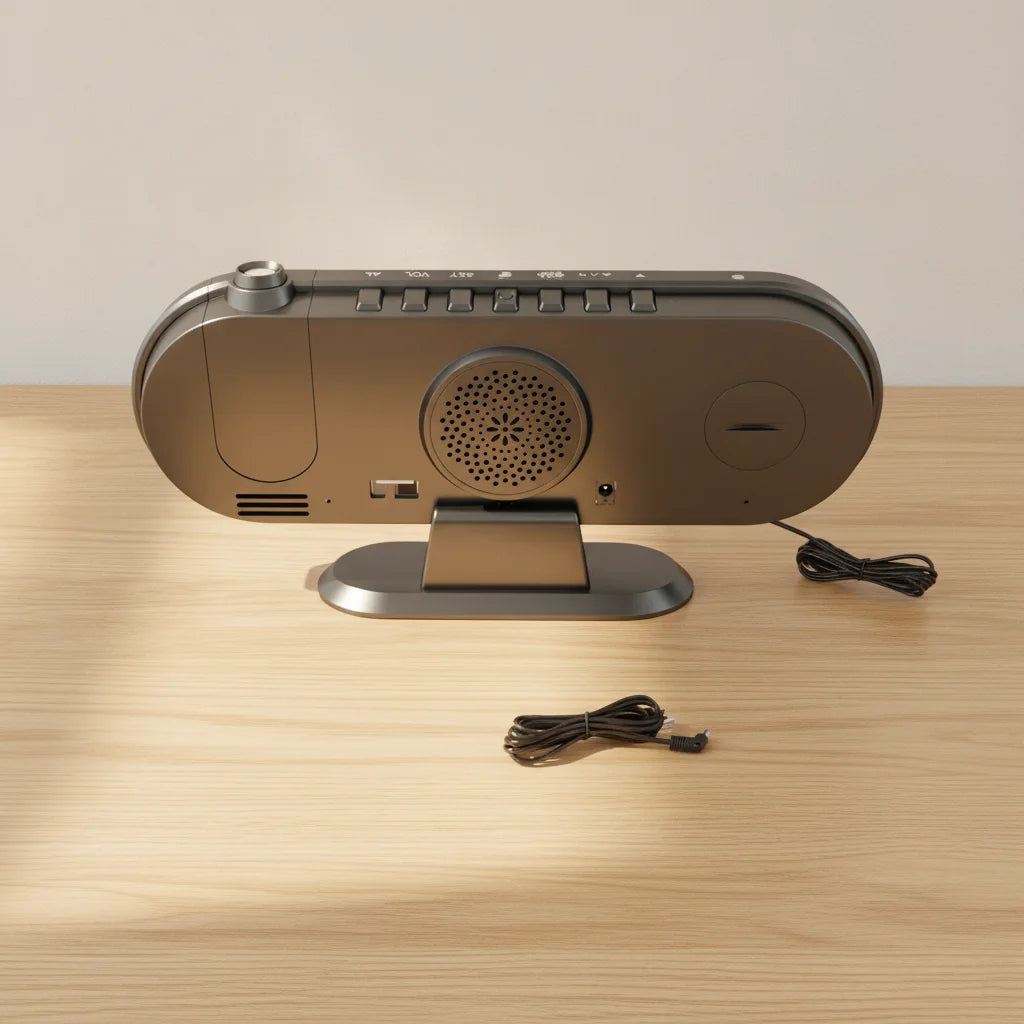 Radio réveil projecteur garçon — en situation