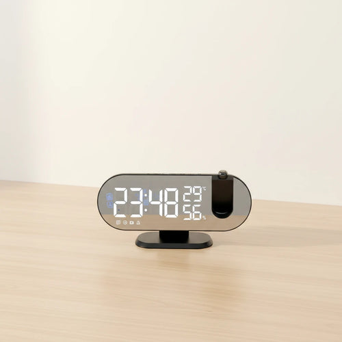Radio réveil projecteur miroir sur pied — vue détaillée