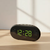 Radio réveil FM double alarme, affichage LED