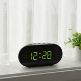 Radio réveil FM double alarme, affichage LED