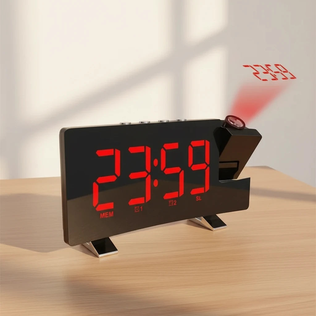 Radio réveil projecteur rouge